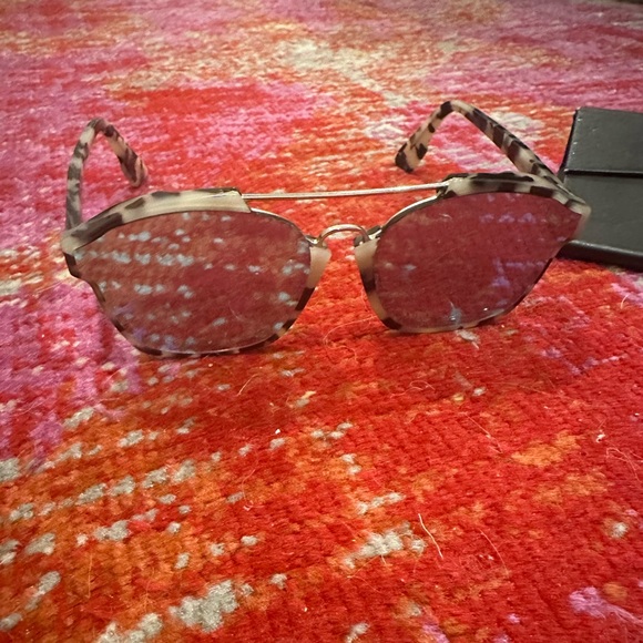 Dior Abstract Blue Mirrored Tortoise Sunglasses - Picture 8 of 8